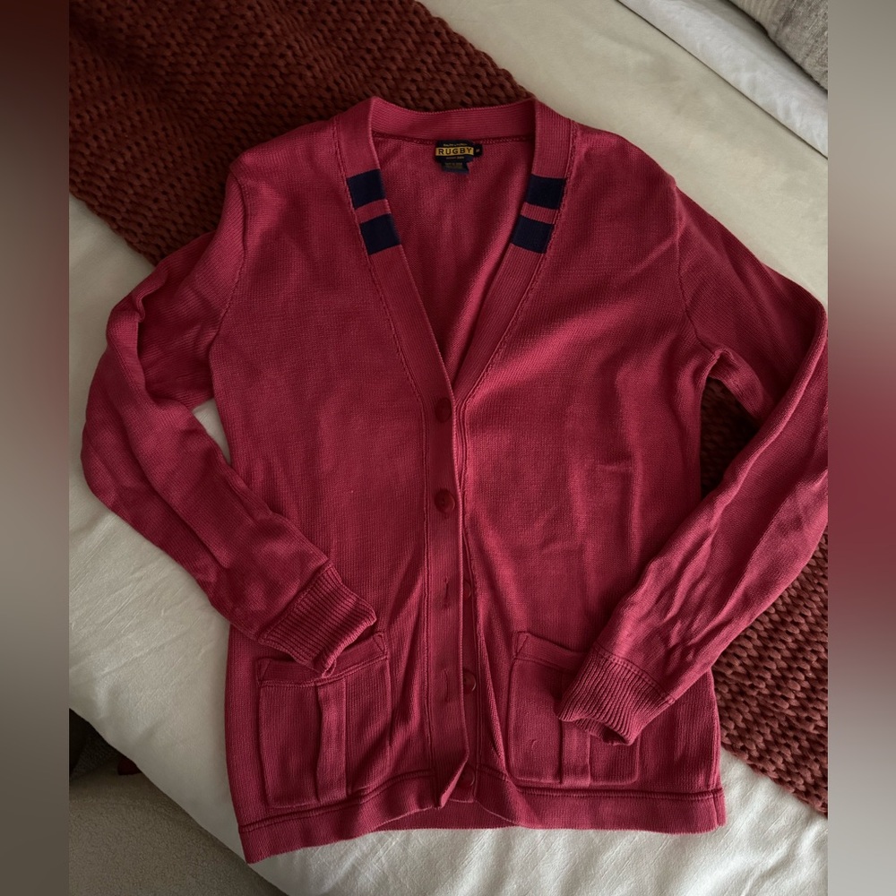 Ralph Lauren Deep Pink Cardigan Sweater